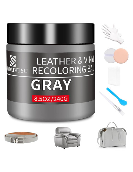 Bálsamo para Recoloración de Cuero SHADAIWUYU 240g Gris