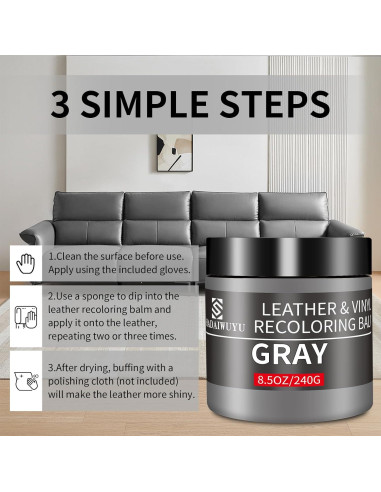Bálsamo para Recoloración de Cuero SHADAIWUYU 240g Gris