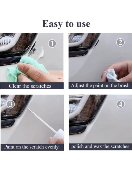 Bolígrafo de Retoque de Pintura SONGVEN para Tesla Blanco Perla 13ml