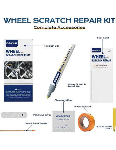 Kit de Reparación de Rayones para Ruedas Boncart Plateado