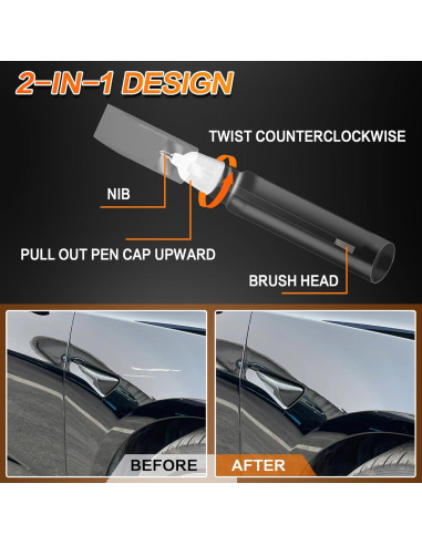 Pintura de Retoque SNSIR para Tesla Model Y/3/X/S 12 ml Negro