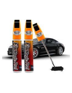 Bolígrafo de Pintura de Retoque KHGUZ 12ml Negro 2 en 1