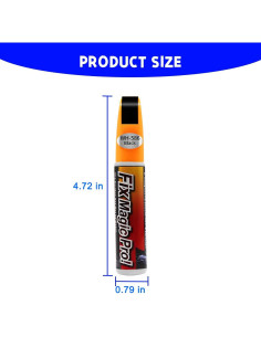 Bolígrafo de Pintura de Retoque KHGUZ 12ml Negro 2 en 1 2