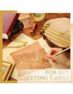 Bolígrafos de Pintura Dorados Gersoniel 0.5mm - 2 Piezas 2