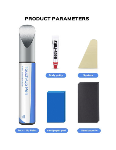 Kit de Reparación de Pintura PARTS4EV Plateado Atómico 12.1ml