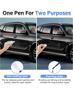 Bolígrafo de Retoque Negro 2-en-1 VEWIYT 12 ml para Coches 2