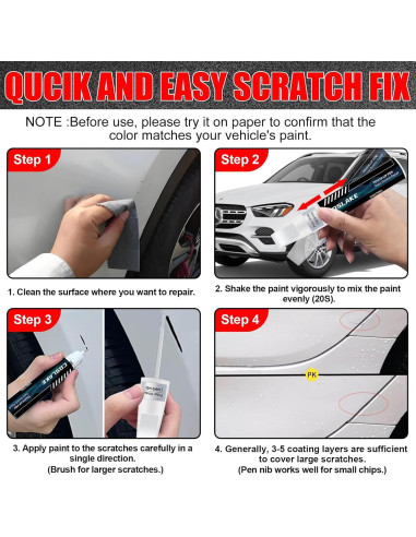 Pintura de Retoque COSLAKE 12ml Negro (040/9040) para Mercedes-Benz