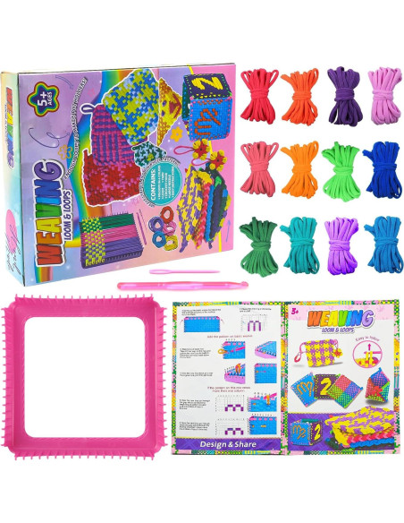 Kit de Telar de Tejer SAYHALO para Potholder 339 Bucles Kit de Telar de Tejer SAYHALO para Potholder 339 Bucles