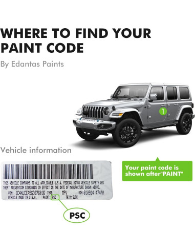 Pintura de Retoque Edantas para Jeep Cristal de Granito 11.8ml