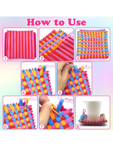 Kit de Telar de Tejer SAYHALO para Potholder 339 Bucles