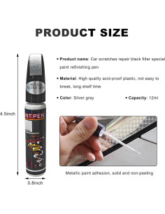 Bolígrafo de Pintura de Retoque DXNQ 12ml Gris Plateado 2