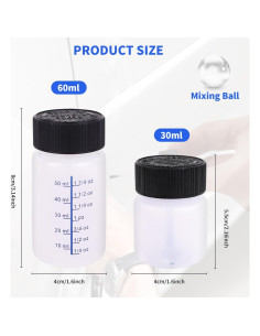 Kit de 64 Botellas de Pintura de Retoque BUWUSMU 30ml y 60ml 2