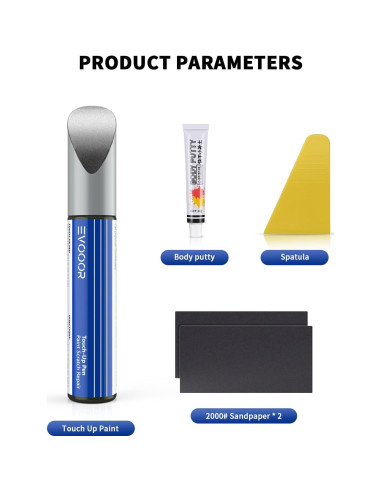 Kit de Pintura de Retoque Quicksilver PN00 para Tesla - 12.14 ml