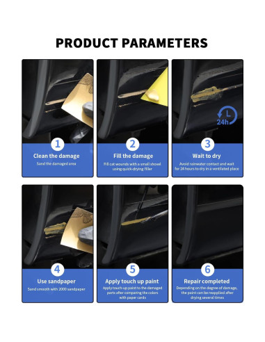 Kit de Pintura de Retoque Quicksilver PN00 para Tesla - 12.14 ml