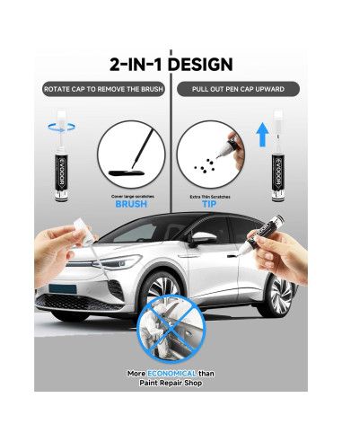 Pintura de Retoque Blanca Pura EVOOOR 11.8 ml para Volkswagen