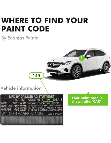 Pintura de Retoque Edantas 799 Blanco Diamante para Autos