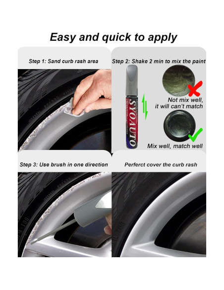 Pintura de Retoque para Llantas SYOAUTO Gunpowder 11.83ml Tesla