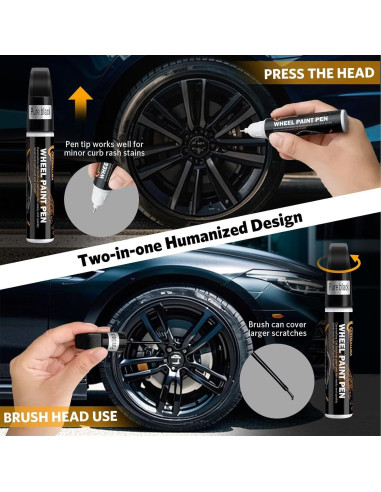 Pintura de Retoque Negra para Llantas Carsmallma 11.8ml