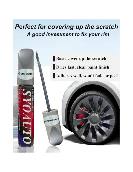 Pintura de Retoque para Llantas SYOAUTO Gunpowder 11.83ml Tesla