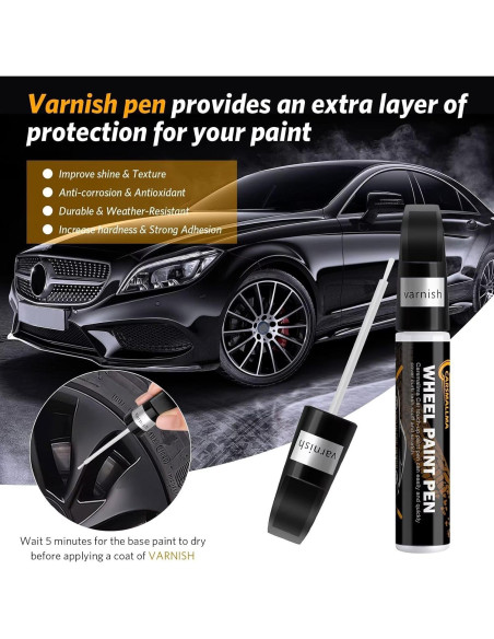 Pintura de Retoque para Ruedas Negras Carsmallma 11.8ml