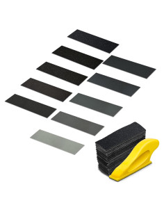 Kit de Lijadora Micro Tongbay 3.5x1" + 100 Hojas de Lija