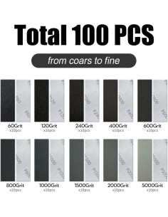 Kit de Lijadora Micro Tongbay 3.5x1" + 100 Hojas de Lija 2