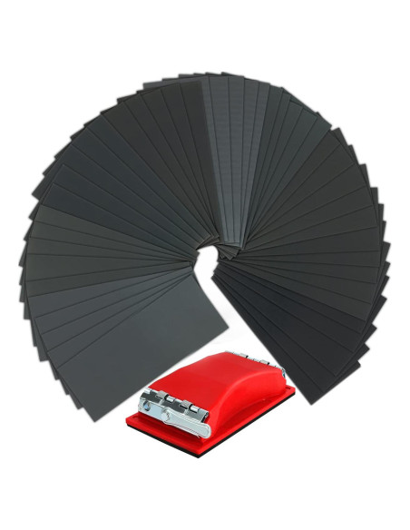 Papel de Lija Húmedo Seco 90 Pcs VERONES 22.49x9 cm Grano 400-3000