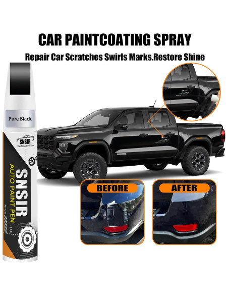 Pintura de Retoque SNSIR Negra Pura 11.83 ml para Coches