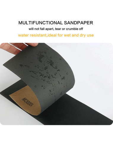 Papel de Lija Húmedo Seco 90 Pcs VERONES 22.49x9 cm Grano 400-3000