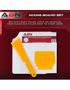 Kit de Mezcla ABN para Carrocería - 3 Raspadores y 100 Hojas 2