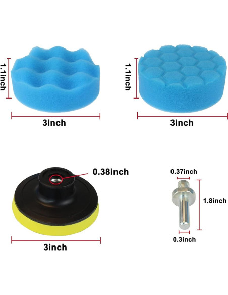 Kit de Pulido y Abrillantado 27 Piezas Tuhoomall 3"