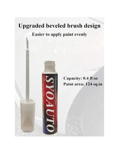 Pintura de Retoque Blanca SYOAUTO 12ml para Automóviles