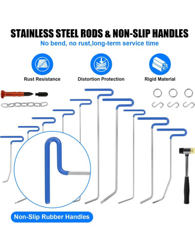 Kit de Eliminación de Abolladuras Xeoca 20 Piezas Acero Inoxidable