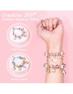 Kit de Fabricación de Pulseras UFU - 120 Piezas DIY para Niñas 2