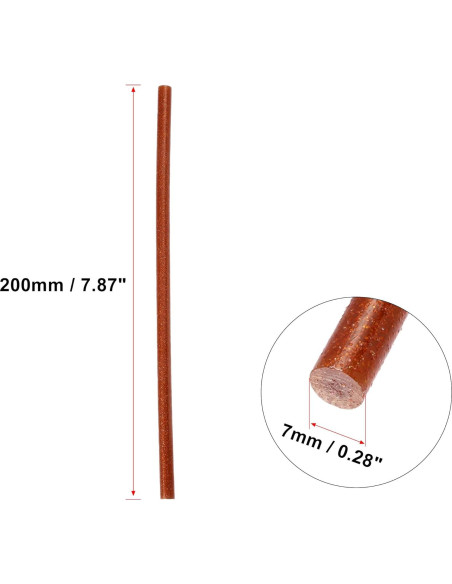 Palos de Pegamento Termofusible X AUTOHAUX 24pcs 7x200mm Rojo