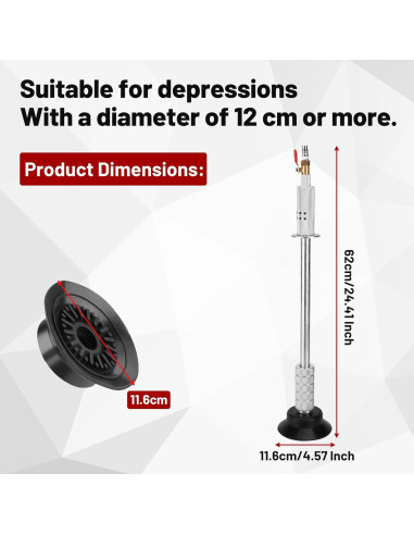 Extractor de Abolladuras Neumático Piodelo con Martillo y Ventosas