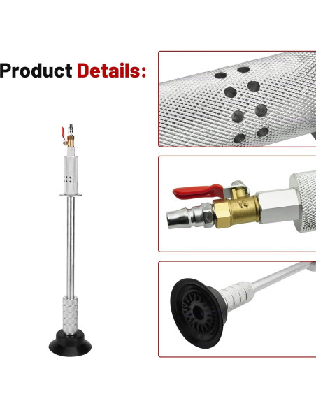 Extractor de Abolladuras Neumático Piodelo con Martillo y Ventosas