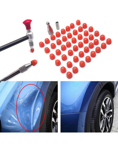 48 Puntas de Goma para Martillo de Reparación de Abolladuras QIXIAMO