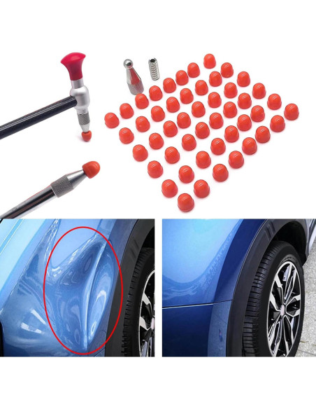 48 Puntas de Goma para Martillo de Reparación de Abolladuras QIXIAMO