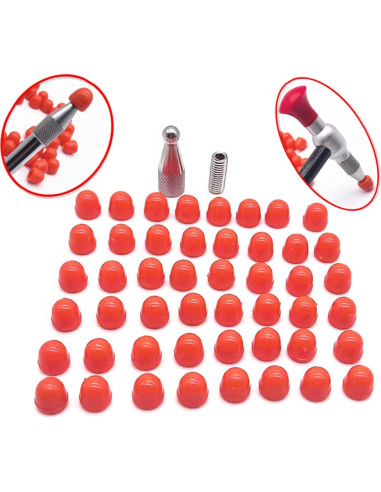 48 Puntas de Goma para Martillo de Reparación de Abolladuras