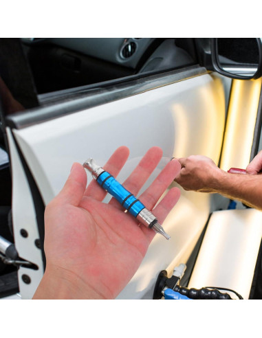 Bolígrafo para Abolladuras JECOMPRIS 11.2cm Acero Azul