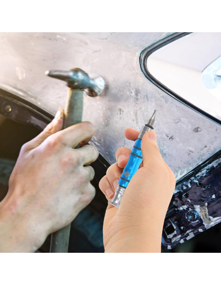 Bolígrafo para Abolladuras JECOMPRIS 11.2cm Acero Azul