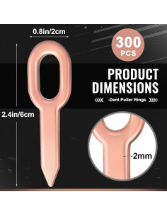 300 Anillos de Extracción de Abolladuras Yaocom 6x2 cm 2