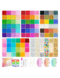 Kit de Cuentas de Vidrio 4mm 15500pcs para Joyería DIY