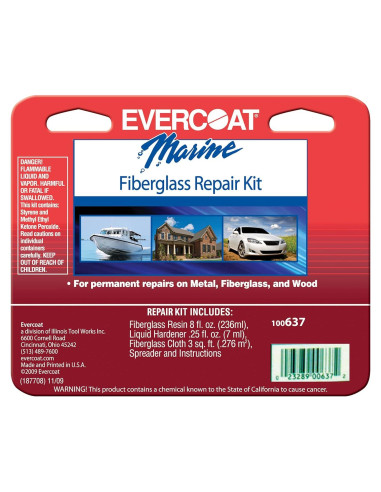 Kit de Reparación Marino Evercoat 295.7 ml para Fibra de Vidrio y Metal