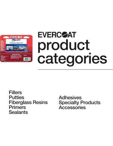 Kit de Reparación Marino Evercoat 295.7 ml para Fibra de Vidrio y Metal