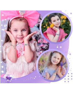 Kit de Fabricación de Pulseras ZOOI Unicornio Púrpura 2