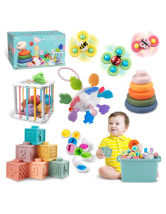 Juguetes Montessori para Bebés 6 en 1 - Weilim - 27 Piezas