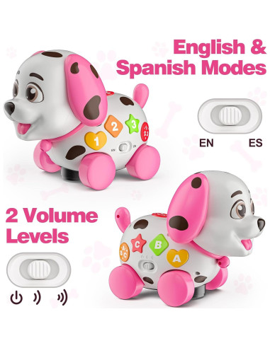 Juguete Musical 3-en-1 BQU para Bebés 6-18 Meses Rosa