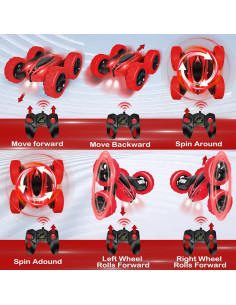 Coche de Control Remoto Acrobático FREE TO FLY Rojo 4WD 2